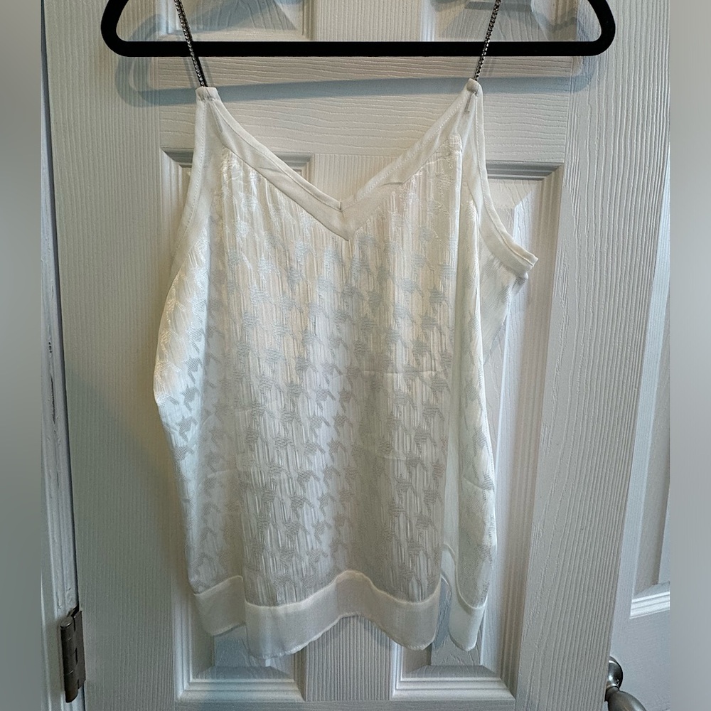 Lily White Camisole with rhinestone straps from St Tropez, France